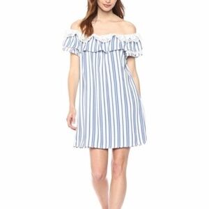 MISA Los Angeles Carina Dress | Blue & White Stripe | Size Small